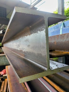 Universal beam / column section close-up at Marshall Steel