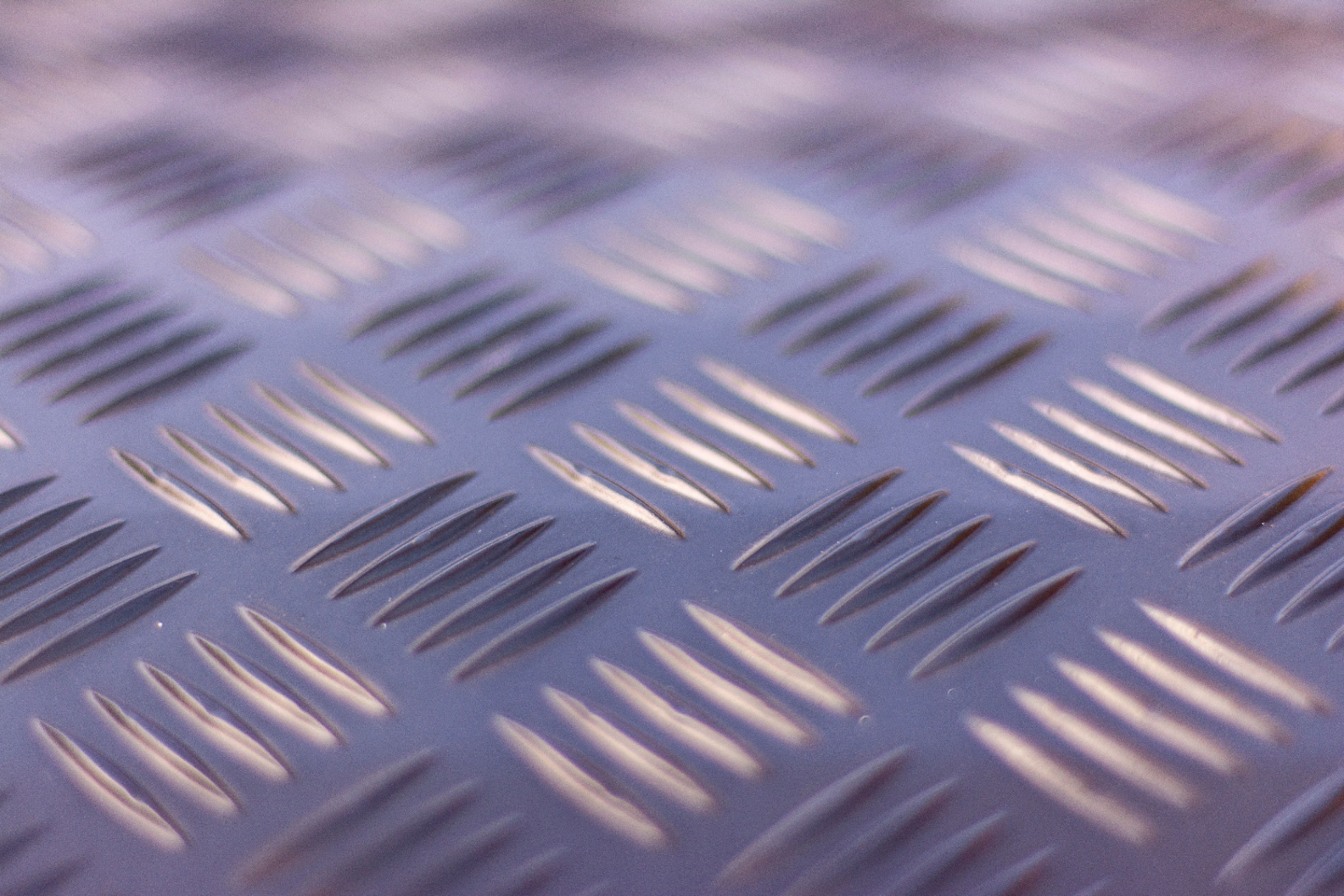 Close-up of checker plate steel at Marshall Steel
