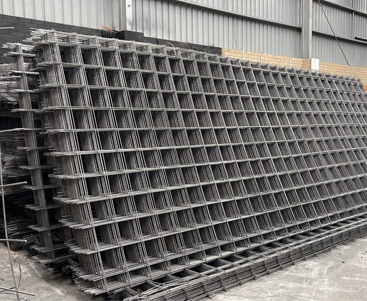 Reinforcing mesh sheets stacked at Marshall Steel Burleigh Heads